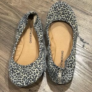 Size 7 LUCKY BRAND Leopard Print Ballet Flats